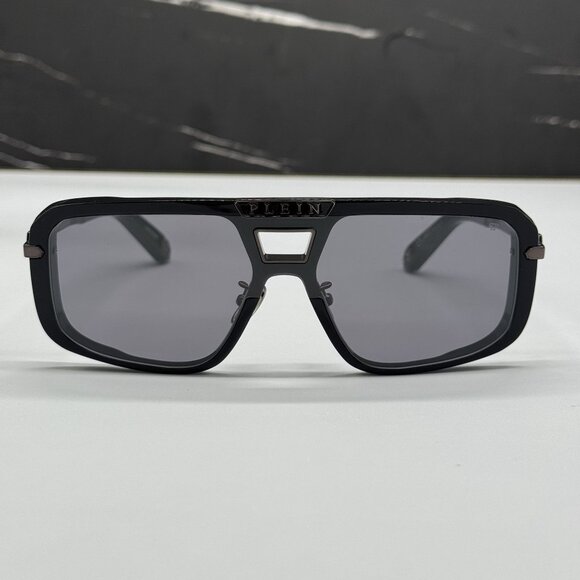 NEW PHILIPP PLEIN SPP008M 700X BLACK MEN SUNGLASSES - Picture 4 of 11